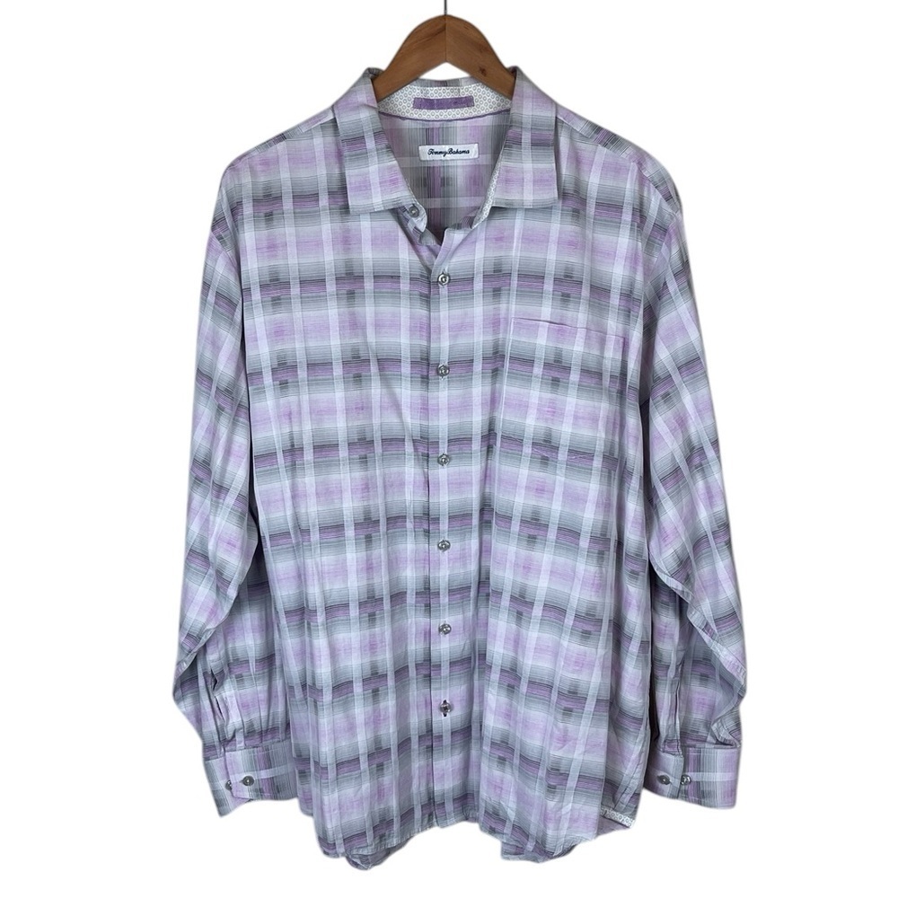 BF1550 Men’s Tommy Bahama Silk Blend Beach Button Down Shirt XXL